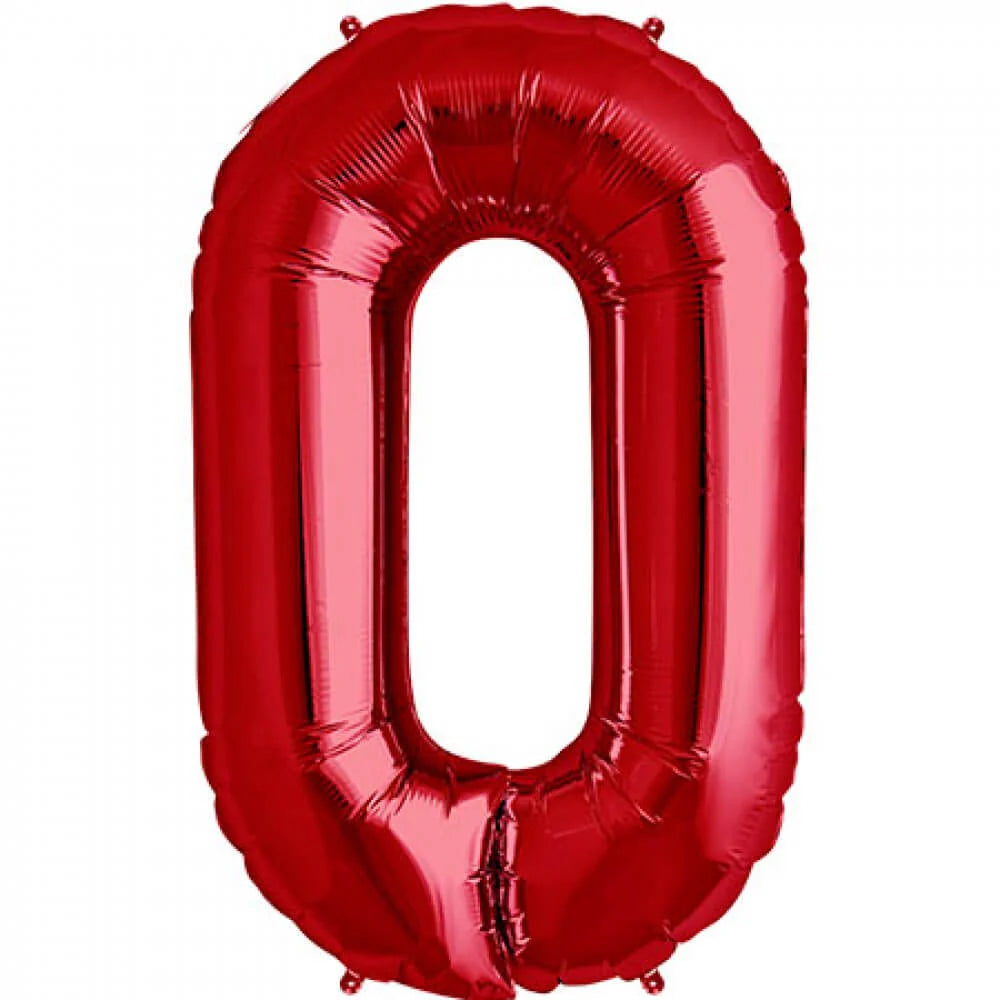 Number 0 40” Foil Balloon