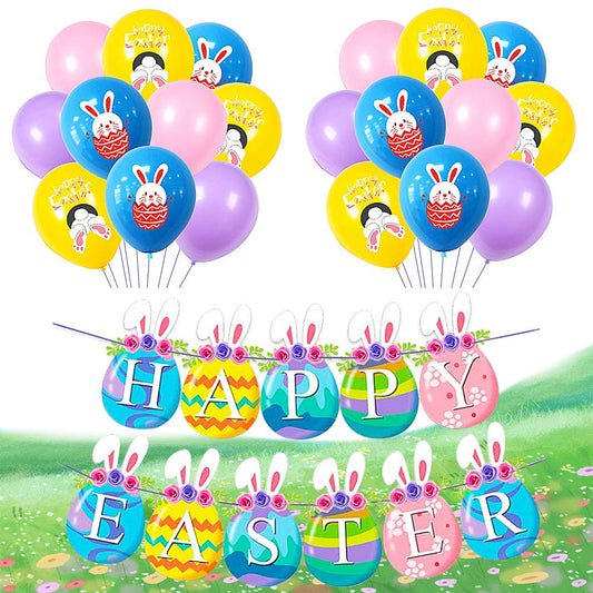 Easter Banner and Balloons