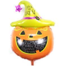 Halloween Trick or Treat Jack O Lantern Pumpkin Foil Balloon