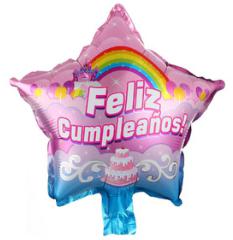 Spanish Star 10 Inch Pink and Blue Foil Balloon