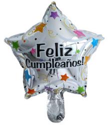 Spanish Star 10 Inch Silver Foil Balloon