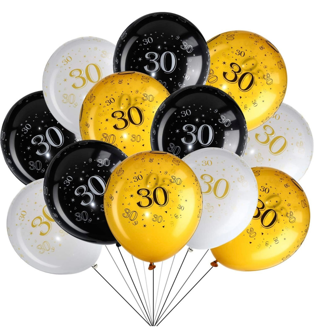 Pack of 5 - Number Latex Balloon
