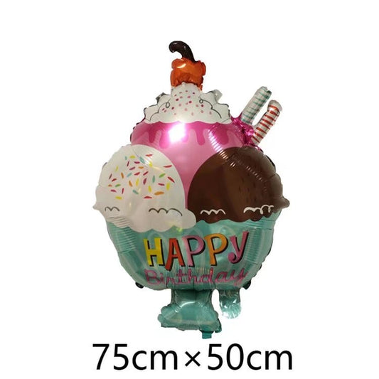 Happy Birthday Ice Cream Sundae Foil Balloon