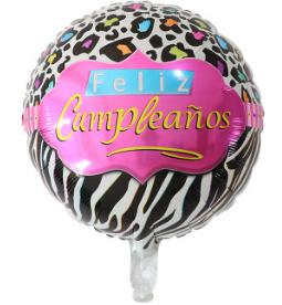 Spanish Round 18 Inch Animal Print Foil Balloon