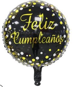 Spanish Round 18 Inch Dotted Foil Balloon