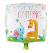 Spanish Square 18 Inch Animals Foil Balloon