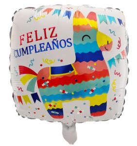 Spanish Square 18 Inch Llama Foil Balloon