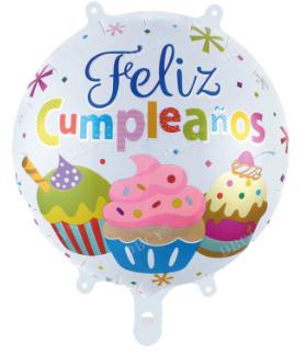 Spanish Round 18 Inch Cupcakes Foil Balloon