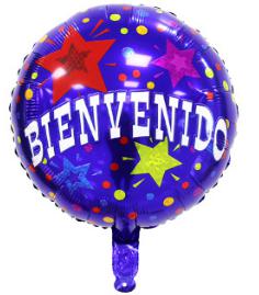 Spanish Round 18 Inch Bienvenido Foil Balloon