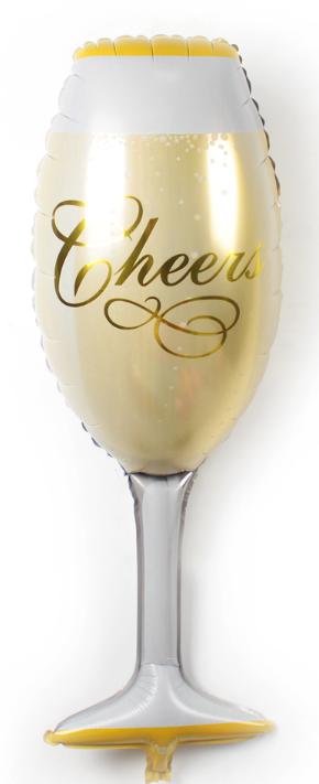 Champagne Glass Cheers Foil Balloon