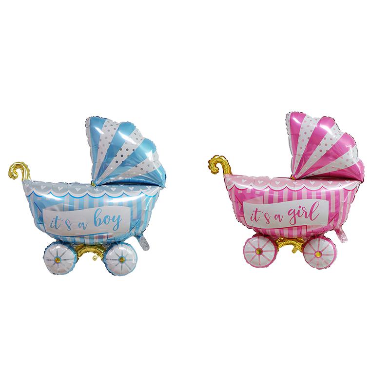 Striped Stroller Foil Balloon