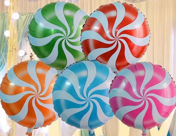 Peppermint Swirl Foil Balloon