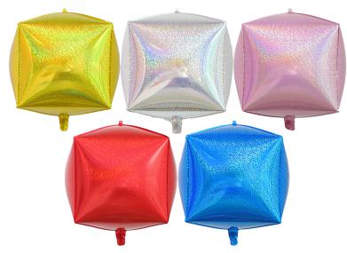 4D Iridescent Cube Foil Balloon