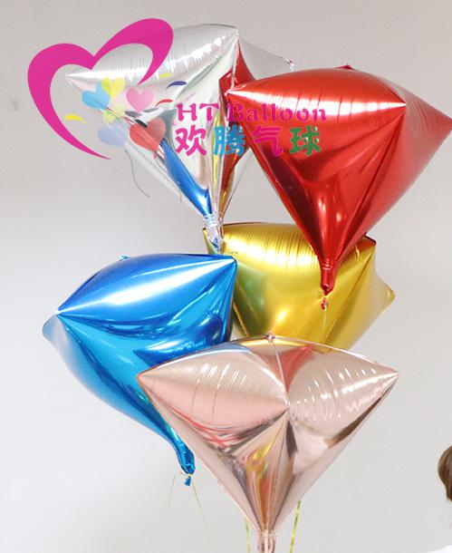 3D Flat Top Diamond Foil Balloon