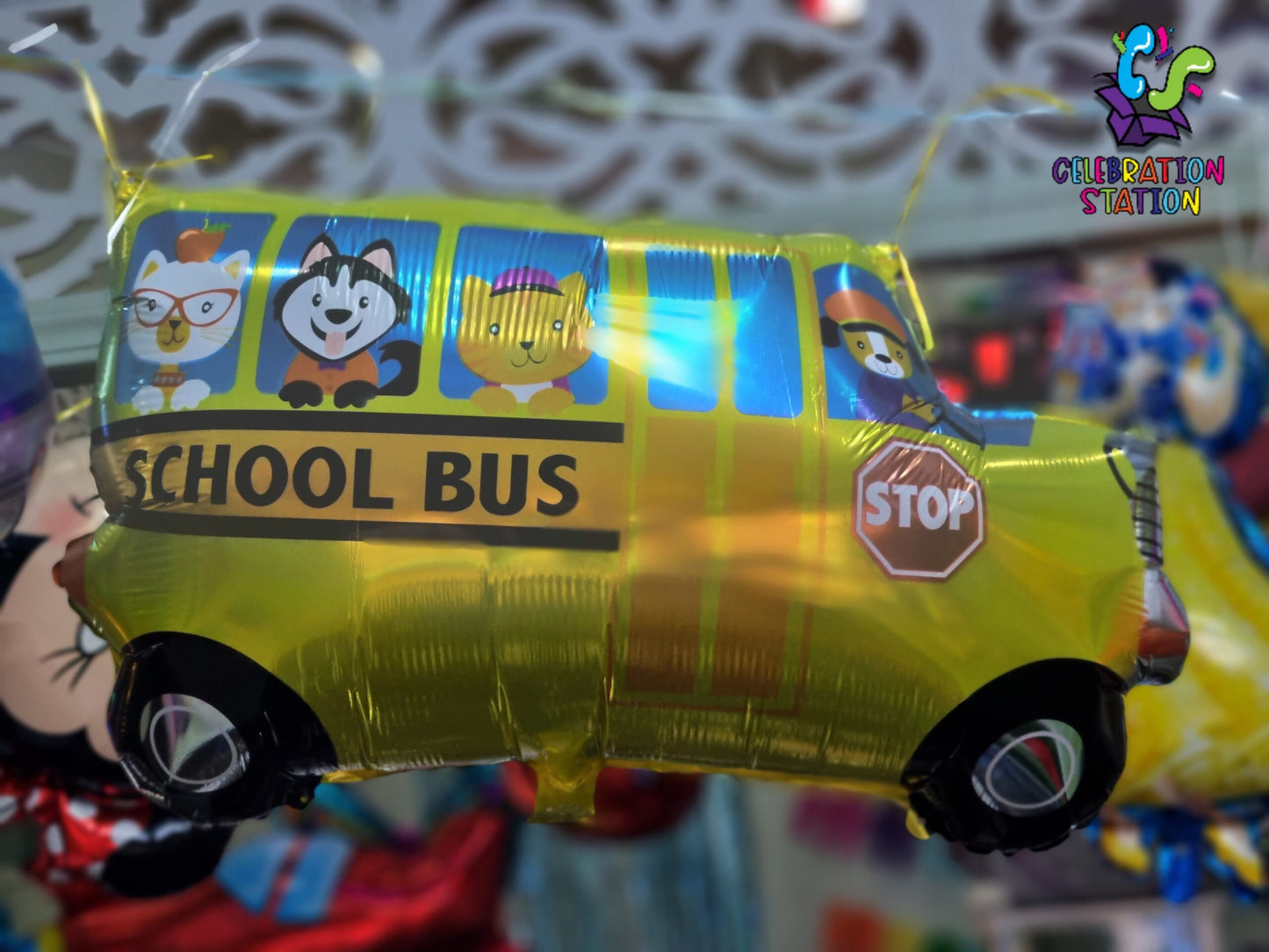 School Bus Foil Balloon