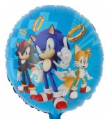 Sonic Characters 18 Inch Round Foil Balloon