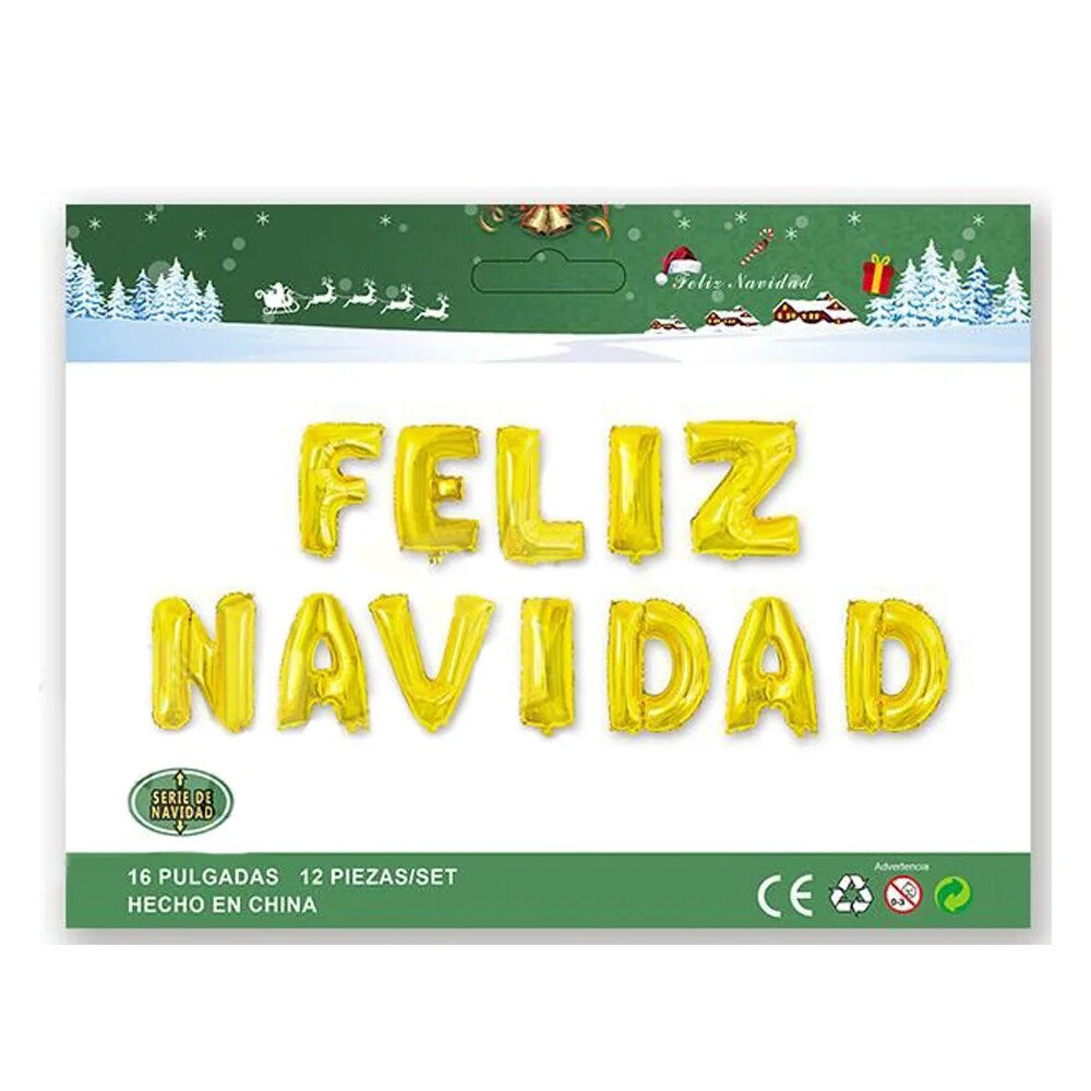 Feliz Navidad Letter Foil Balloon