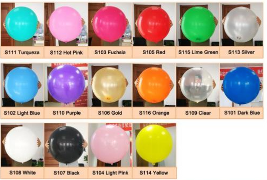 Standard 36 Inch Round Shaped Latex Balloon