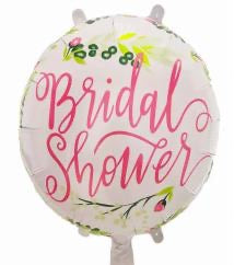 Bridal Shower White Round Foil Balloon