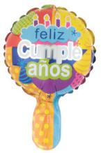 Spanish Round 6 Inch Multi-coloured Cake Foil Balloon