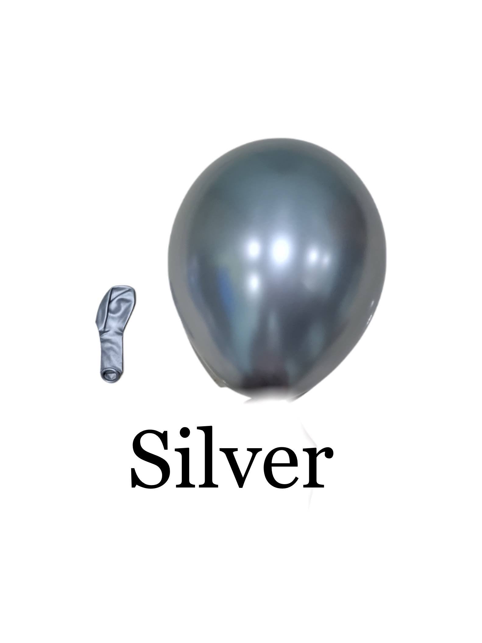 Pack of 5 - Chrome 18 Inch Latex Balloon