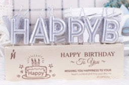 Happy Birthday Shiny Letters Candles