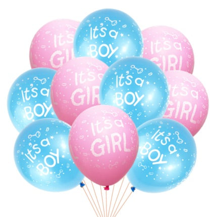 It’s A Boy Girl 12 Inch Latex Balloon Set