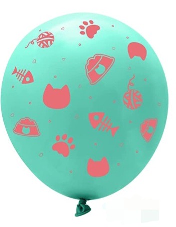 Cat themed 12 Inch Latex Balloon