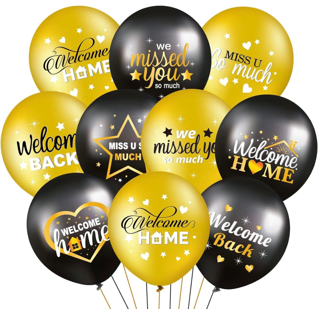 Welcome Back and Welcome Home 12 Inch Latex Balloon