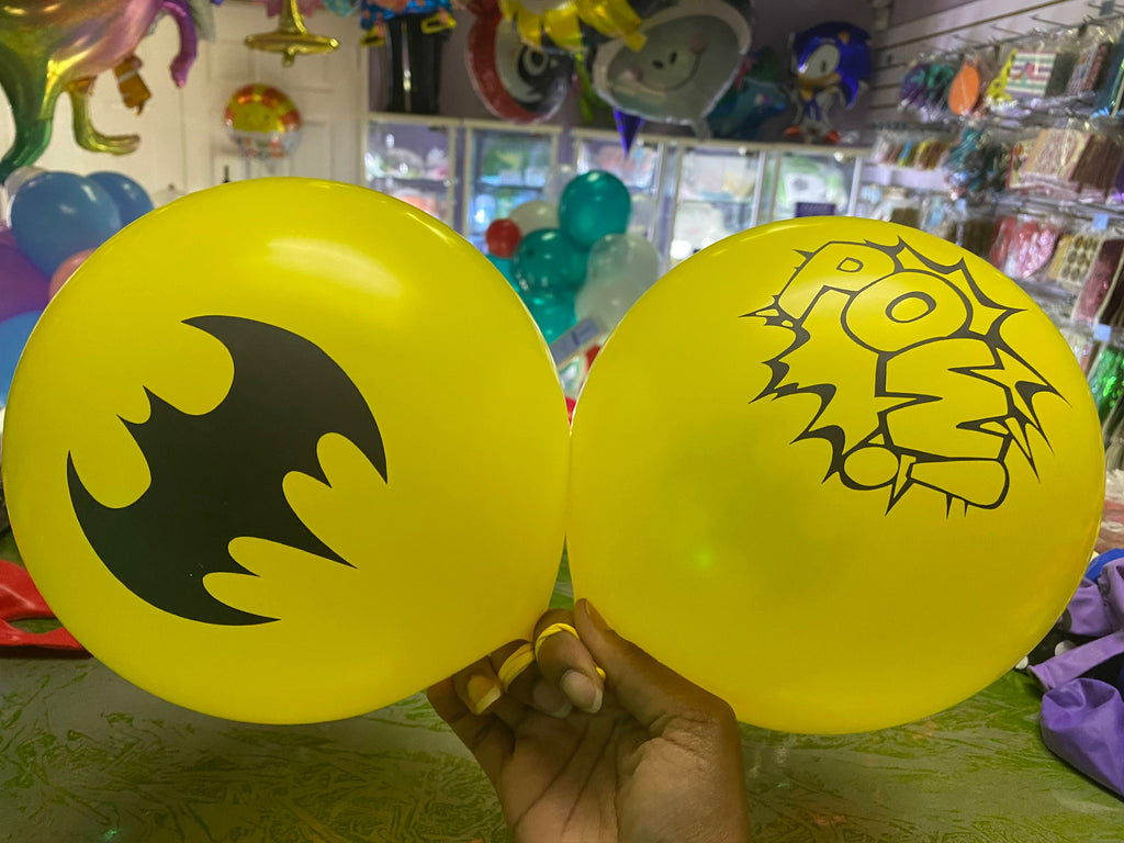Pack of 5 - Marvel DC Comics Superhero Logos 12 Inch Latex Balloon