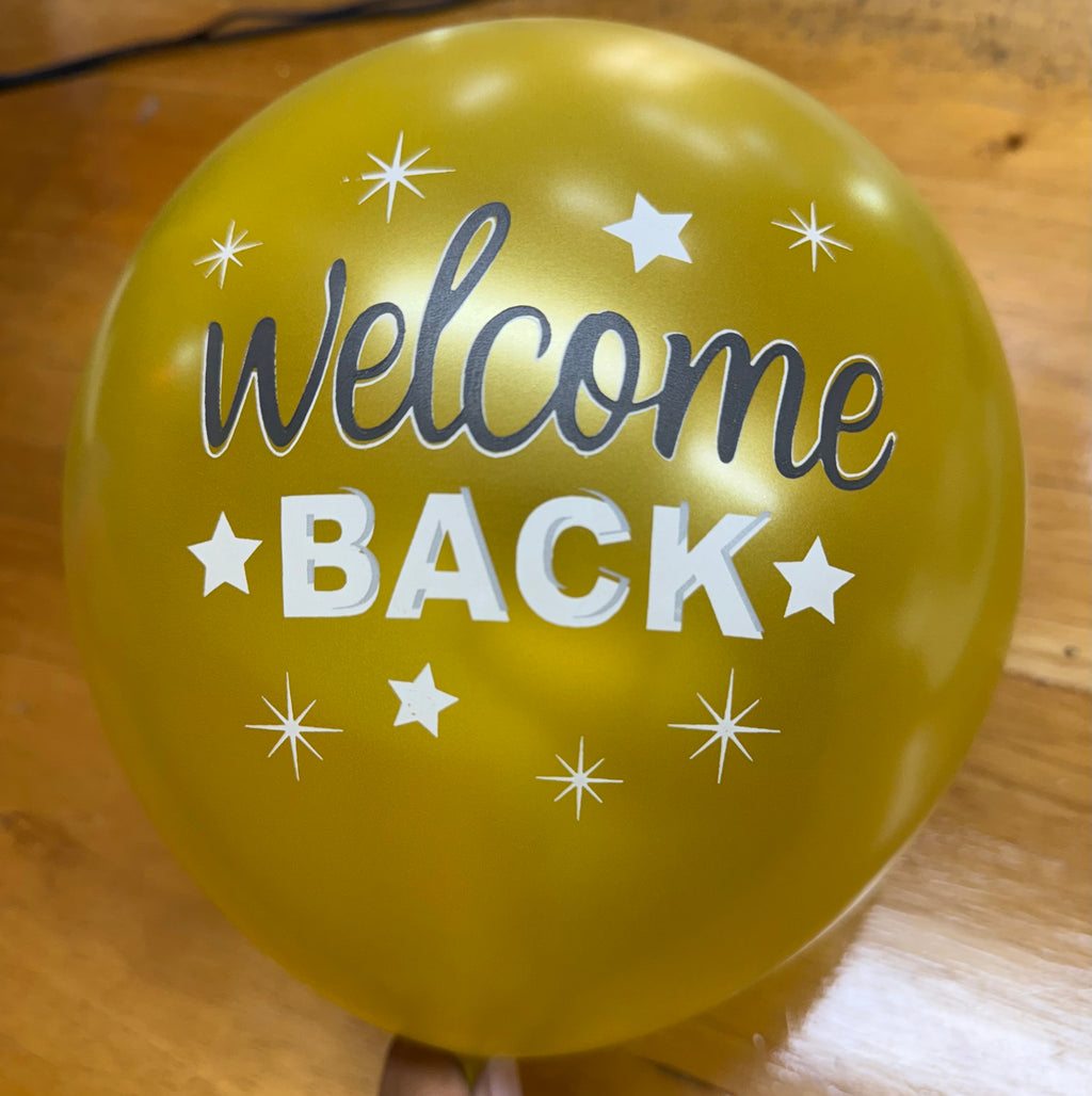 Welcome Back and Welcome Home 12 Inch Latex Balloon