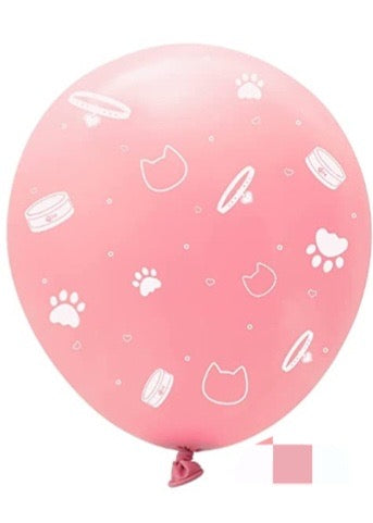 Cat themed 12 Inch Latex Balloon