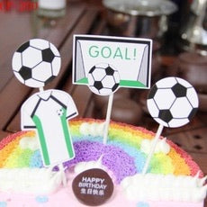 Football Soccer 4pc Cake Topper Set