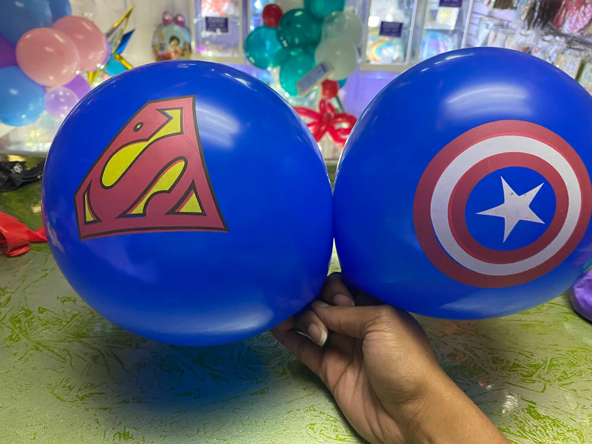 Pack of 5 - Marvel DC Comics Superhero Logos 12 Inch Latex Balloon