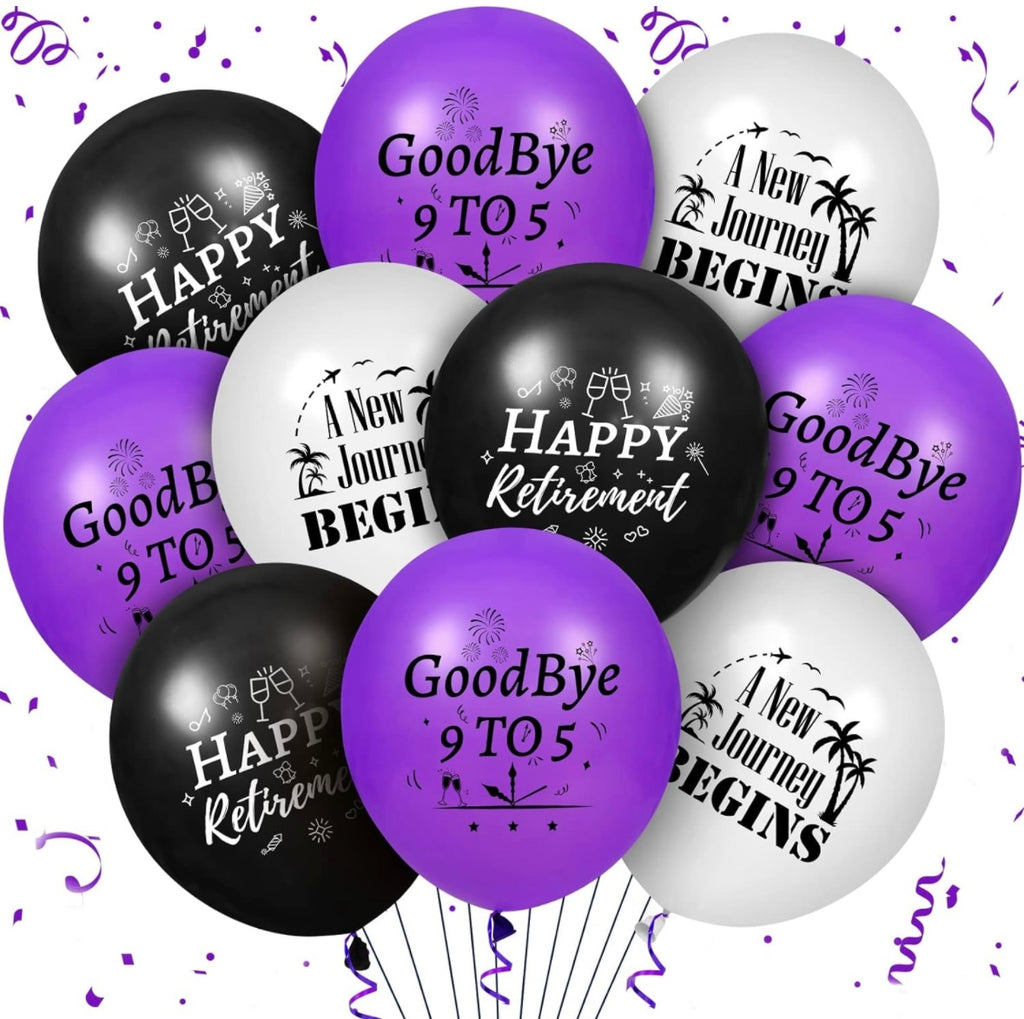 Happy Retirement 12 Inch Latex Balloons