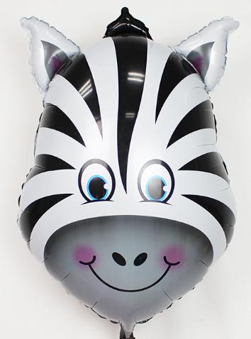 Zebra Face Foil Balloon