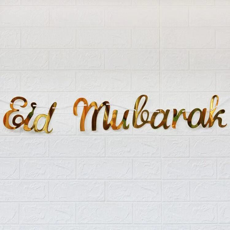 Eid Mubarak Letter Paper Banner