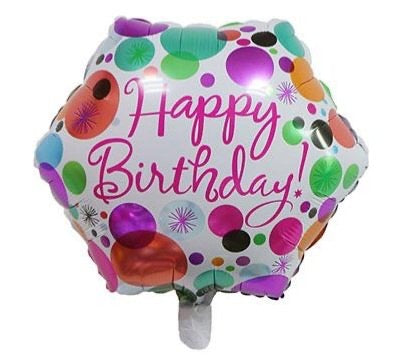 Happy Birthday 18 Inch Foil Balloon Helium Bouquet