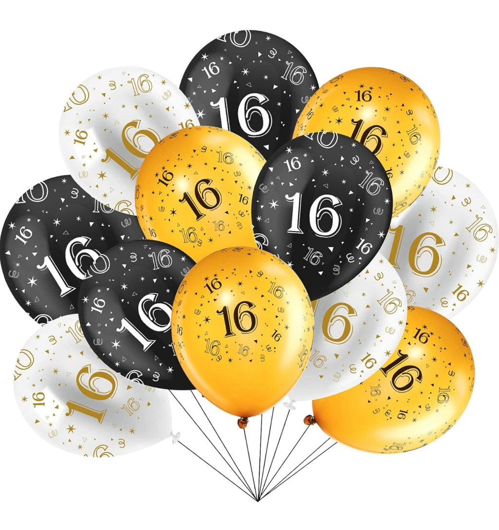 Pack of 5 - Number Latex Balloon