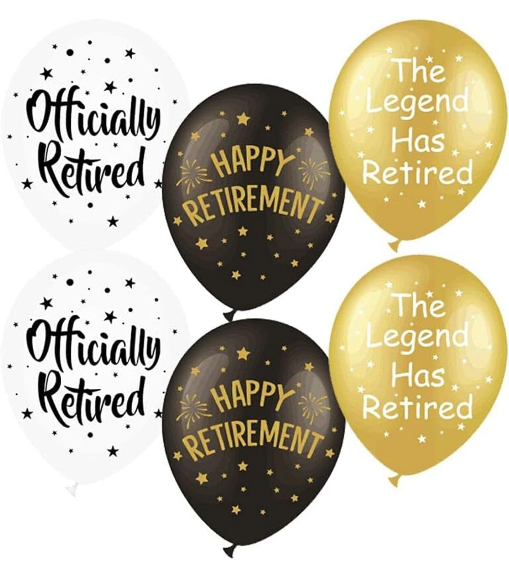 Happy Retirement 12 Inch Latex Balloons