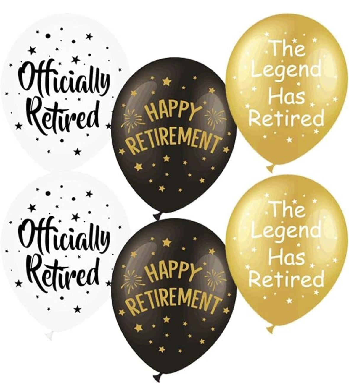 Happy Retirement 12 Inch Latex Balloons