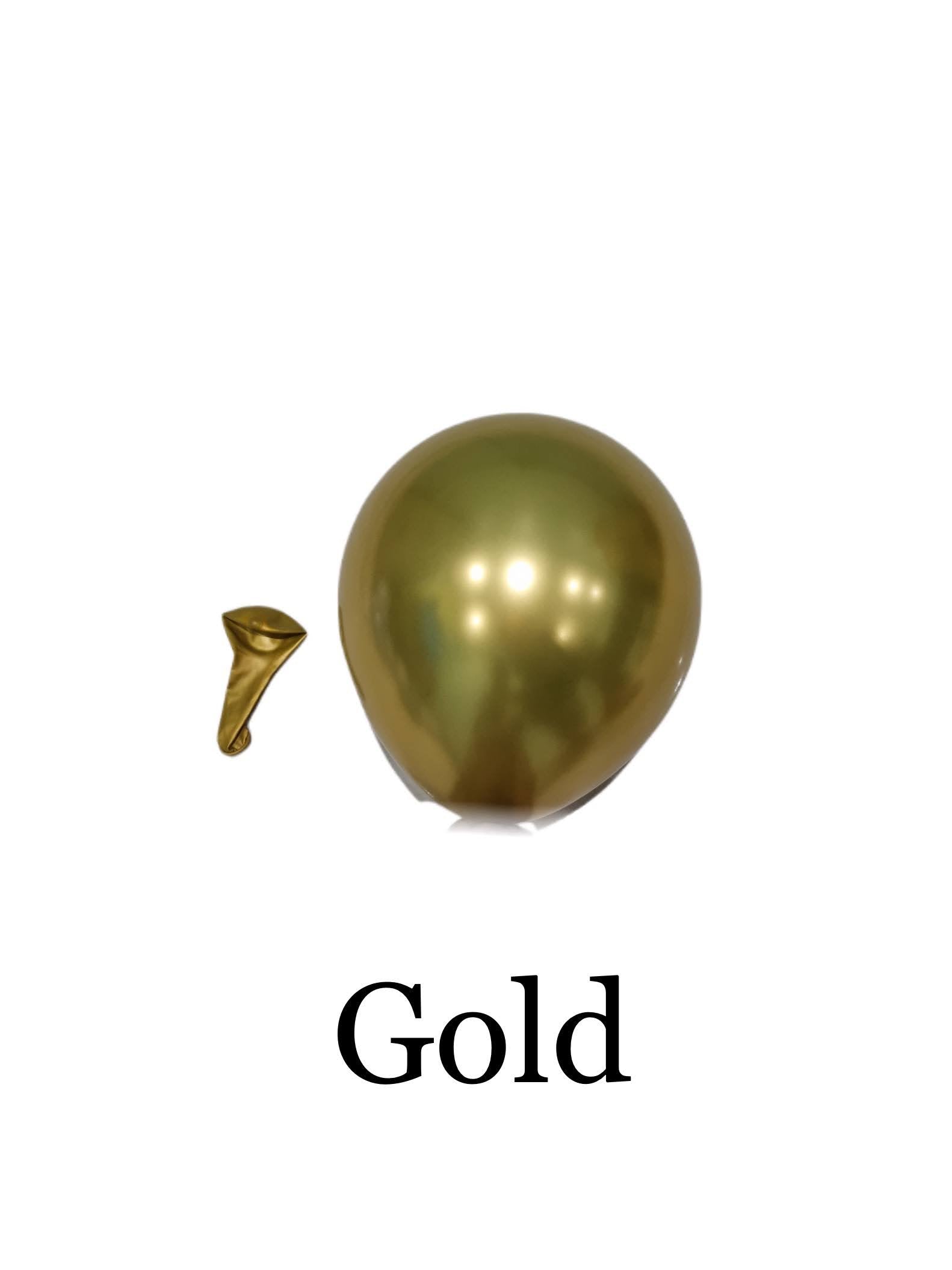 Pack of 10 - Chrome 5 Inch Latex Balloon