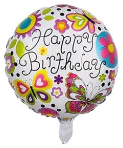 Happy Birthday 18 Inch Foil Balloon Helium Bouquet