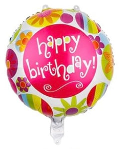 Happy Birthday 18 Inch Foil Balloon Helium Bouquet