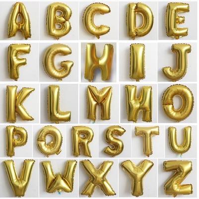 Alphabet Gold 16 Inch Letters Foil Balloon