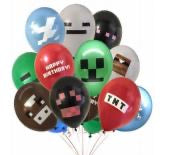 Pack of 5 - Minecraft Characters 12 Inch Latex Balloon