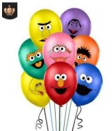 Pack of 5 - Sesame Street Characters 12 Inch Latex Balloon