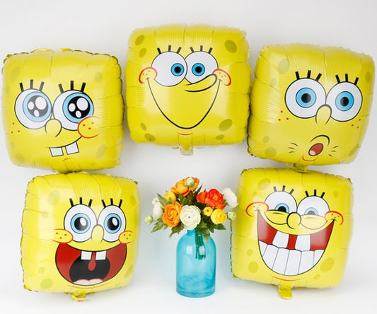 Spongebob Squarepants Faces Square Foil Balloon