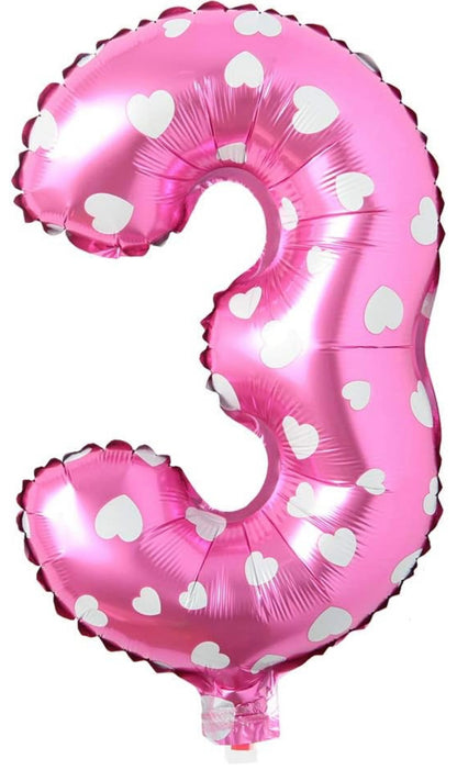 Number 3 16” Foil Balloon