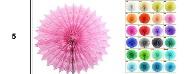 Set of 5 - Paper Fans